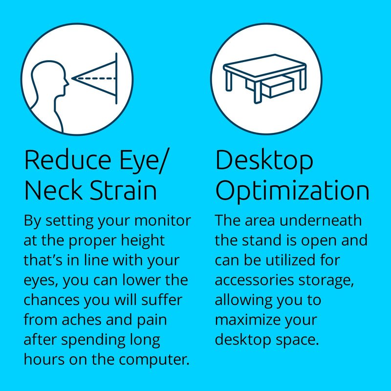 Kensington SmartFit Monitor Stand (K52785WW) Black | Adjustable ergonomic platform, raises monitor to eye level, reduces neck and back strain Low Profile