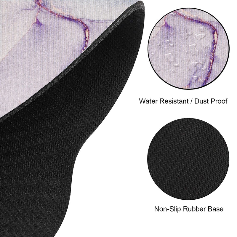 Ergonomic Mouse Pad with Wrist Rest Support Gel, ArtSo Non Slip Rubber Base Pad Computer PC Laptop Women Men Mousepad for Home, Office, Gaming, Working Easy Typing, Pain Relief, Purple Blue Marble Pink Blue Marble