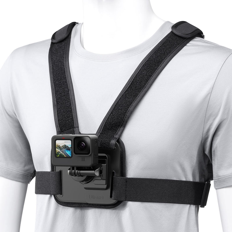 ULANZI CM028 Adjustable Chest Mount Harness w Vertical/Horizontal Switching for GoPro DJI Insta360 Action Cameras - Phone POV Chest Strap Mount Harness for iPhone Samsung Cameras Body Mount