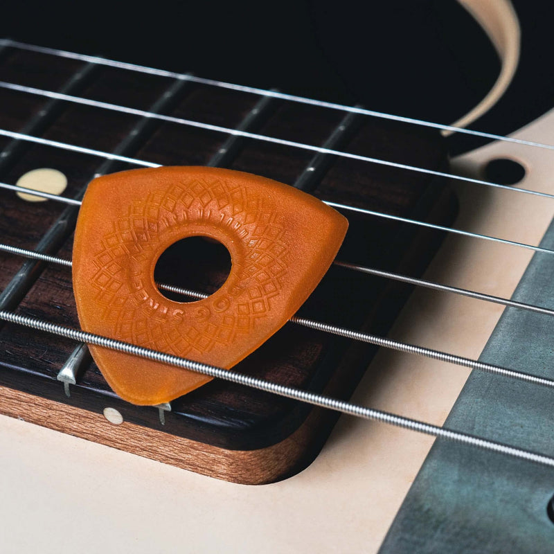 [AUSTRALIA] - Bog Street AXE CUT Guitar Picks, Medium, Edge-to-Edge Texture Medium Guitar Picks, Orange (6-Pack) 