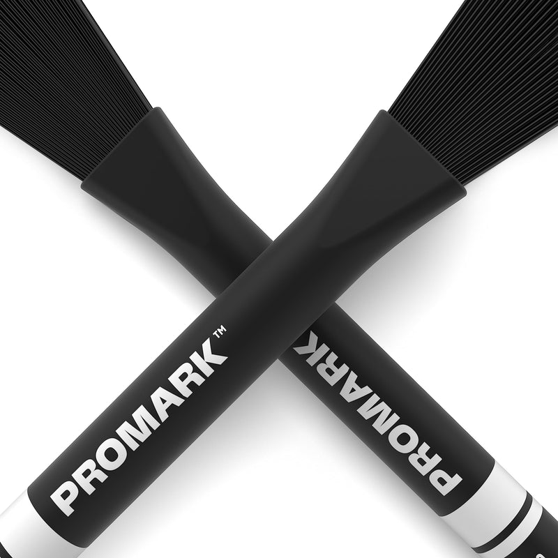 ProMark Heavy Nylon Brush 2B - Black - Jazz Brush - Wire Brush for Snare Drums - Nylon Drum Brush