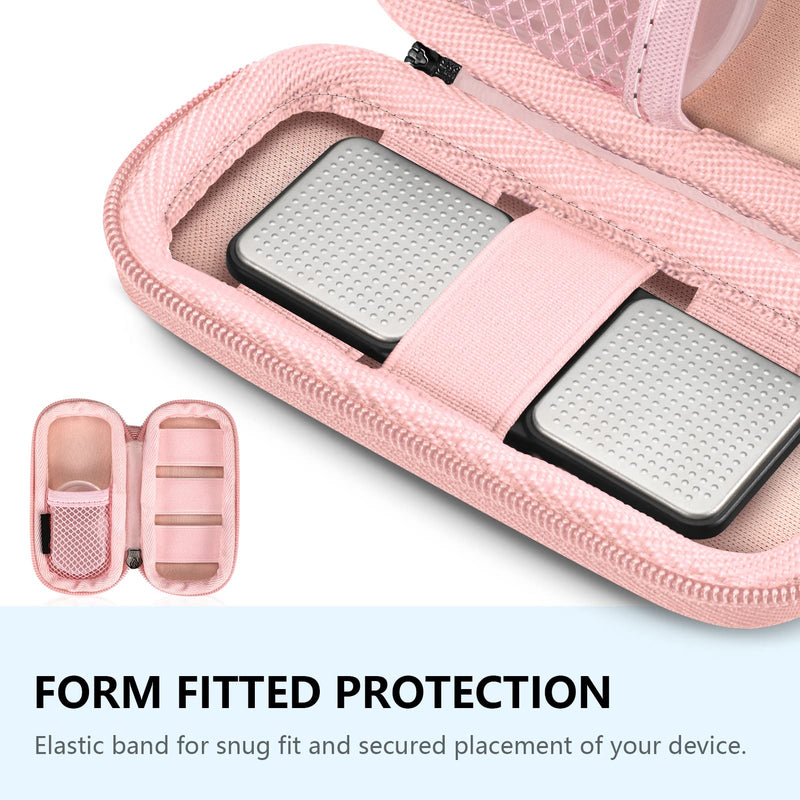 Fintie Carrying Case for Kardia Mobile and Kardia Mobile 6L EKG Device Heart Monitor - Protective Hard EVA Shockproof Storage Portable Travel Cover Bag with Pill Organizer Rose Gold