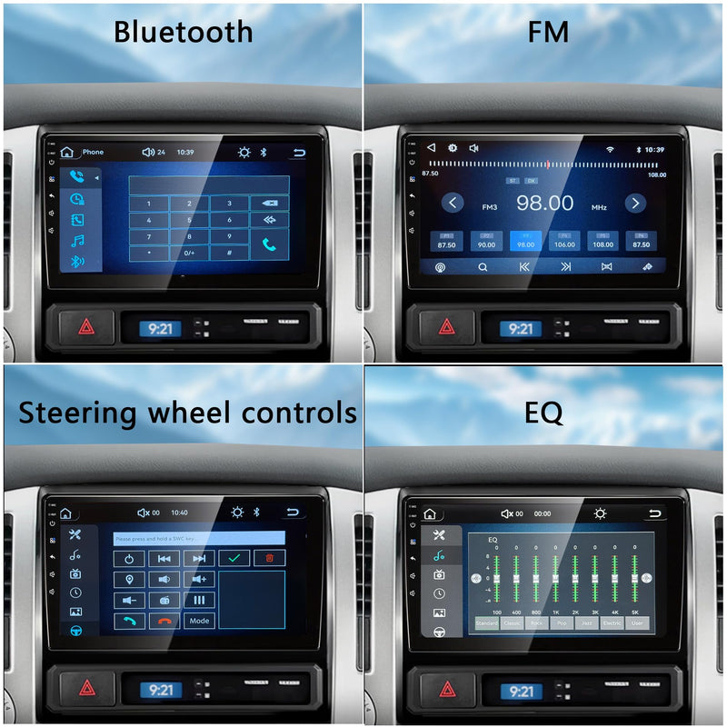 9" Car Stereo Radio for Toyota Tacoma 2005-2015 | Wireless Apple CarPlay & Android Auto | 5G WiFi GPS Navigation | IPS HD Touchscreen | Bluetooth | FM | MIC | Backup Camera Toyota TacomaB
