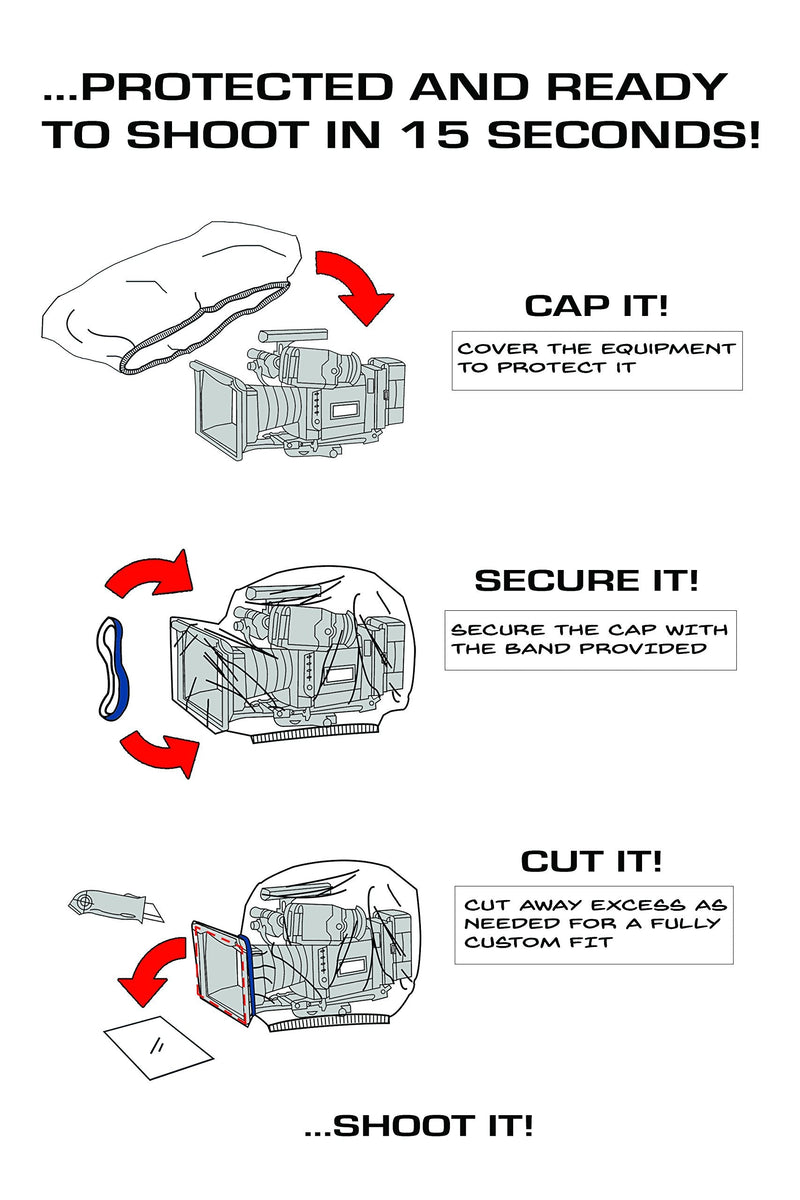 [AUSTRALIA] - 3 Pack CAP IT! Covers (Medium) Camera & Electronics Protection Perfect for ARRI, RED, Sony, PANASONIC, PANAVISION, STEADICAM, GIMBLE RIGS 