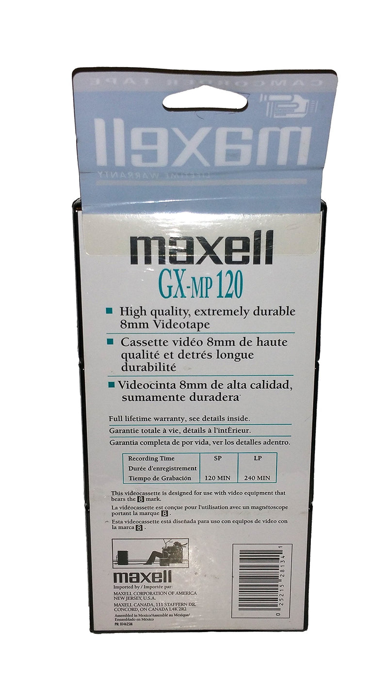 Maxell GX-MP 120 Camcorder Tapes, 3 Pack