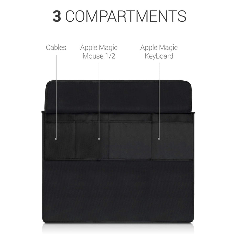 kwmobile Cover Compatible with Apple iMac 27" / iMac Pro 27" - 4-in-1 Case - I Love My Mac White/Red/Black I Love My Mac 02-09-01