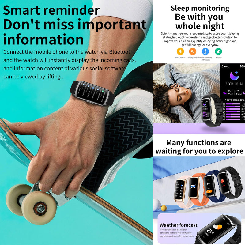ZPIMY 1.58” AMOLED Smart Watch for Women (Make/Answer Call), 5ATM Waterproof Mens Smartwatch, Fitness Tracker Smartwatch for Android iPhones, Digital Watches Step Counter, 2 Straps (Gold) Gold