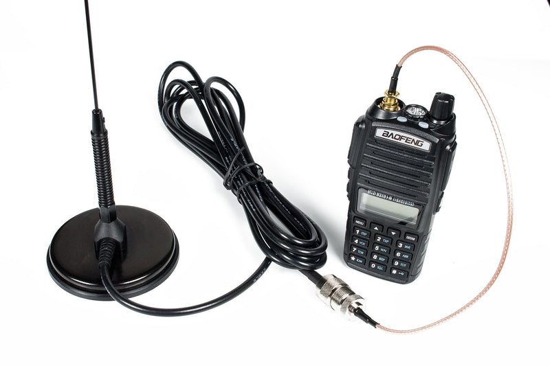 [AUSTRALIA] - Authentic Genuine Nagoya UT-72 Super Loading Coil 20-Inch Magnetic Mount (Heavy Duty) VHF/UHF (144/430Mhz) Antenna PL-259, Includes Additional SMA Adaptor for BTECH and BaoFeng Handheld Radios UT-72 PL-259/SMA VHF/UHF 