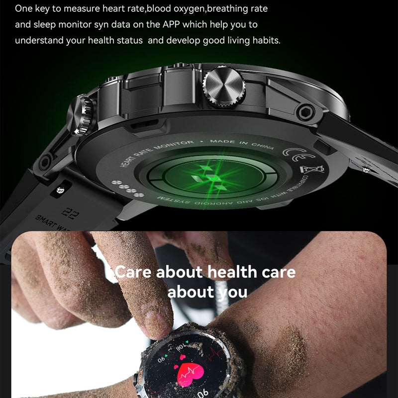 Military Smart Watch for Men(Answer/Dial Calls), Fitness Tracker for Android iPhone, 1.39" Activity Tracker with Heart Rate Sleep SpO2 Monitor, Calorie, 5ATM Waterproof Smartwatch, 3 Straps (Black) Black