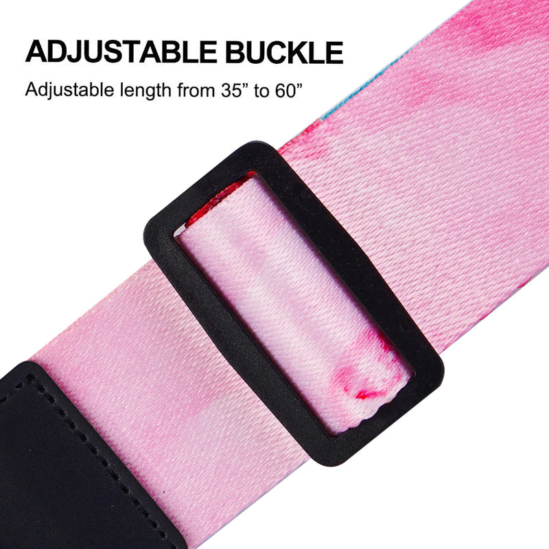 lizimandu Adjustable Guitar Strap Includes 2 Strap Locks & 4 Matching Picks 1 Pack 1-splash Ink2