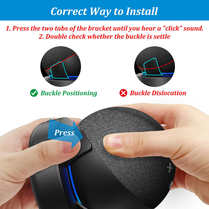 [AUSTRALIA] - PlusAcc Battery Base for Dot 5th Gen & Dot 4th Gen & Cellphones - 5000 mAh Portable Charger Stand Holder, Rechargeable Charging Dock Station for Dot 5 & Dot 4 & Smartphones & Earbuds (Black) Black 