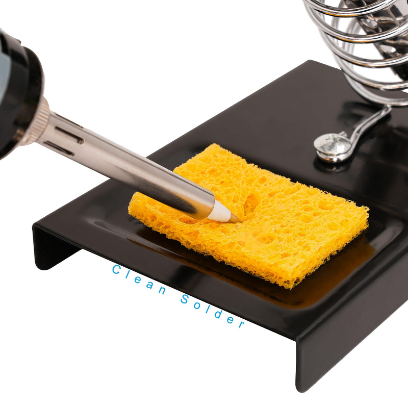 BIGtec Soldering Iron Stand Soldering Iron Holder Stand Soldering Iron Tray with Sponge for Soldering Desoldering