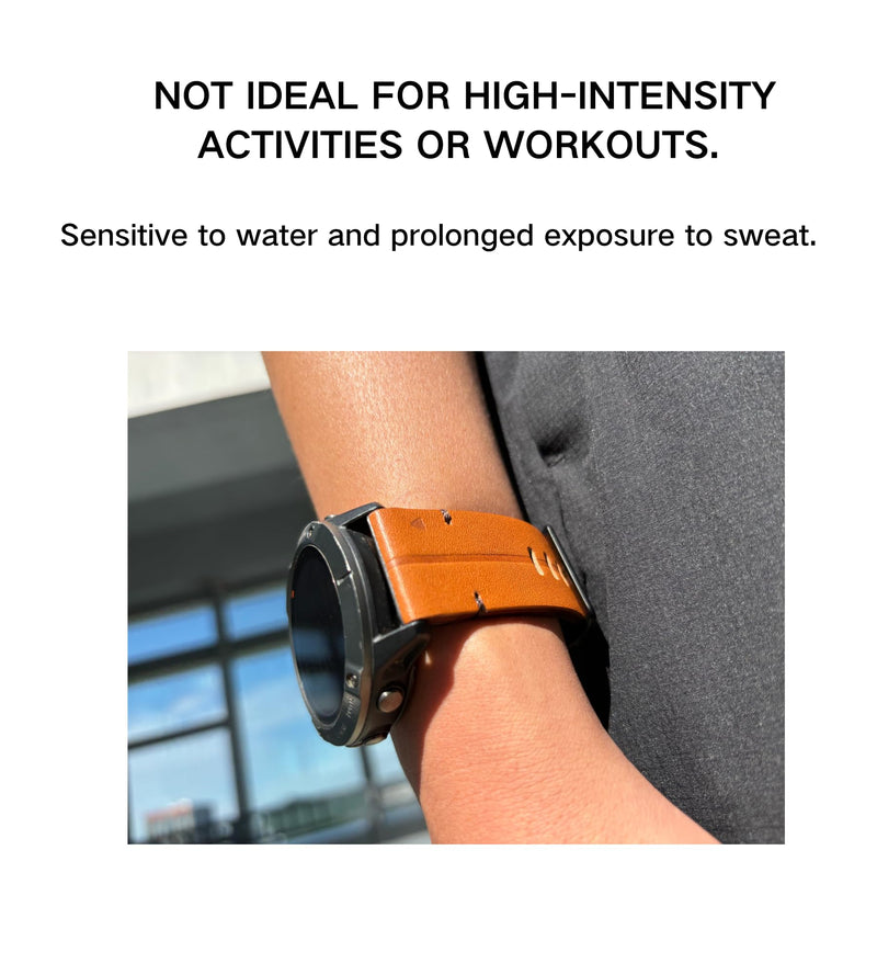 leather watch band for garmin fenix 7/7x fenix 6/6x fenix 5x/5 plus Forerunner 965 955 935 745 epix Pro Gen 2 full grain 22mm 26mm quick fit Watch Strap replacement for Men brown 22mm-fenix 5 6 7