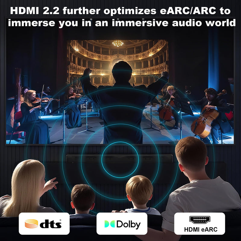 16K 10K 8K HDMI 2.2 Cable 16FT, 96Gbps Ultra High Speed HDMI Braided Cord, Support 16K@60Hz 8K@60Hz 4K@120Hz eARC HDCP 2.2&2.3 HDR10+ Dolby for PS5 PlayStatio5 Xbox Series X Apple TV 4K 5M/16Feet