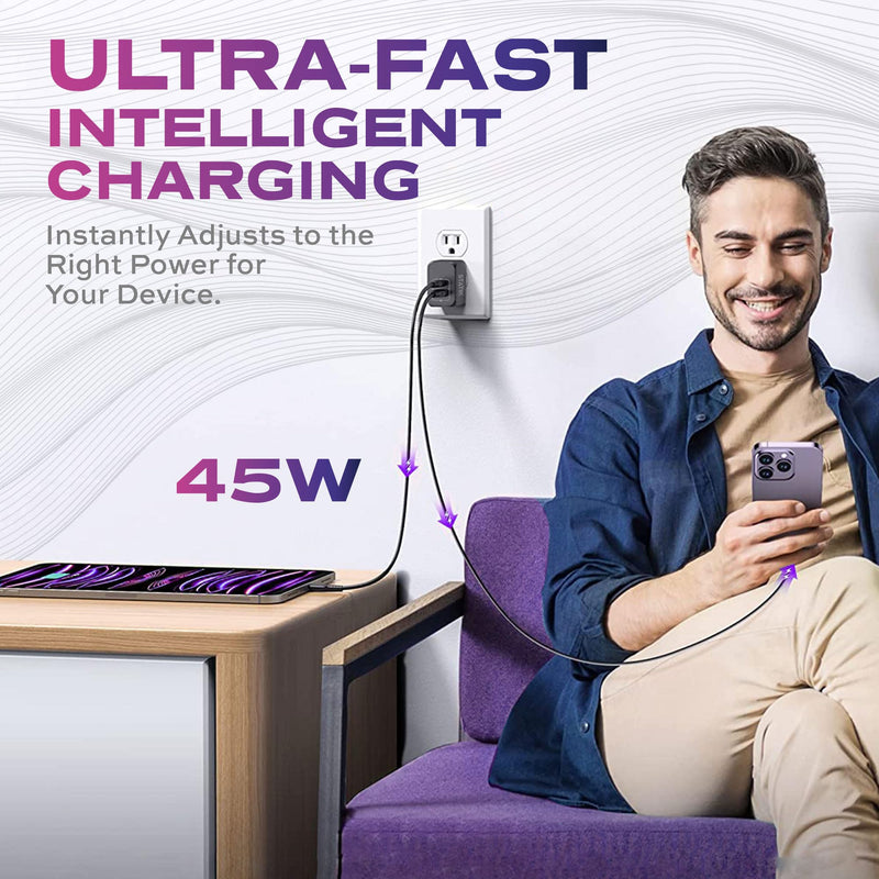 Statik 360 3 Pack Charging Cable (3ft) & GaN Charger (45W)
