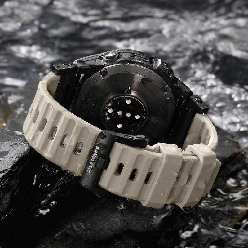 Bandletic Nylon Band and Silicone Strap Compatible with Garmin Watch 22mm
