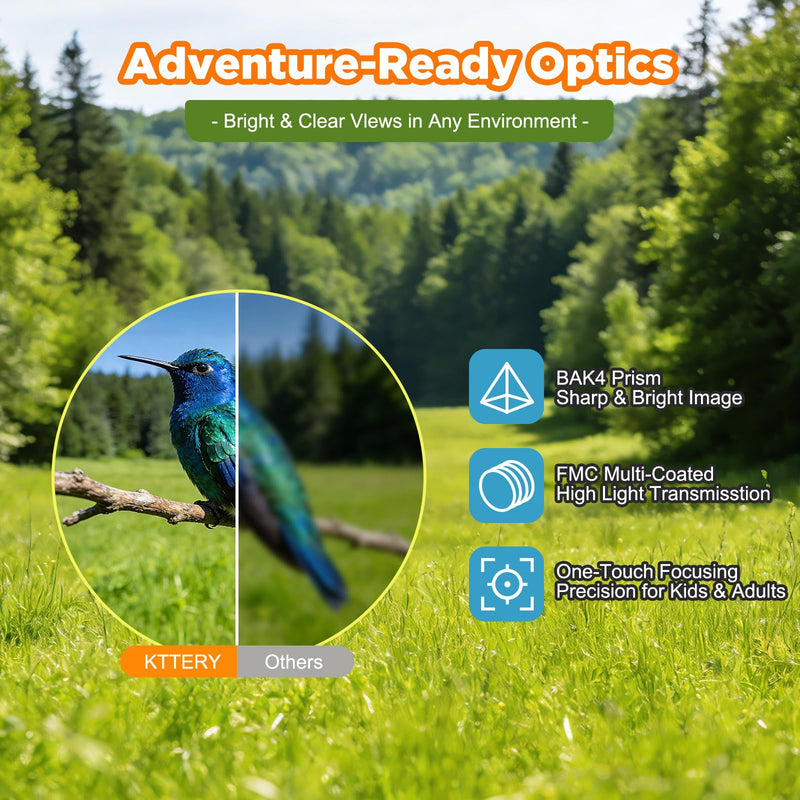 [AUSTRALIA] - 10x25 Compact Binoculars for Adults & Kids - High Power Mini Binoculars with BAK4 Prism & FMC Coating for Bird Watching, Hiking, Cruise Travel - Includes Carrying Case & Neck Strap 