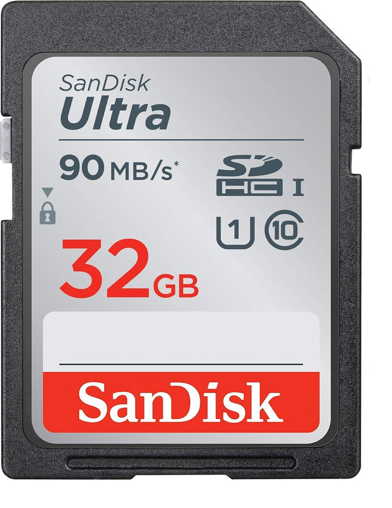 SanDisk Ultra - 5 Pack Bundle UHS-I Class 10 SD Flash Memory Card Retail (SDSDUNC-032G-GN6IN) - With Everything But Stromboli (TM) Combo Card Reader 32GB