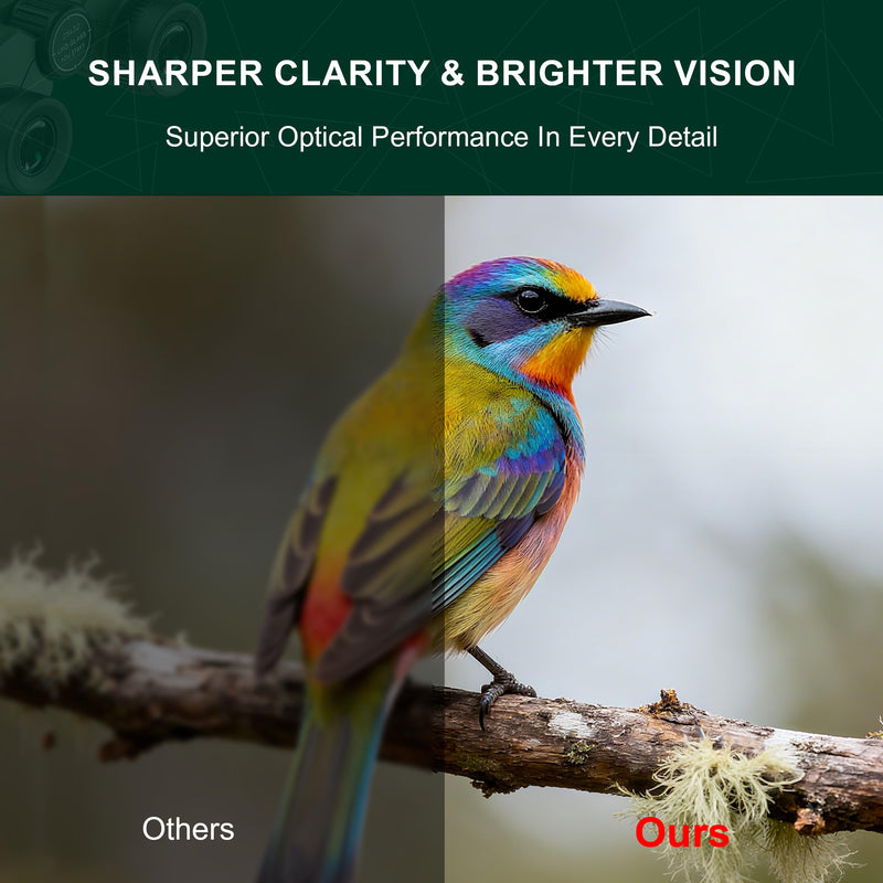 [AUSTRALIA] - 25x32 UHD Compact Binoculars for Adults High Powered - Large View Binoculars with Clear Low Light Vision - Super Bright Lightweight & Waterproof Binocular for Bird Watching Travel Hunting 25x32 