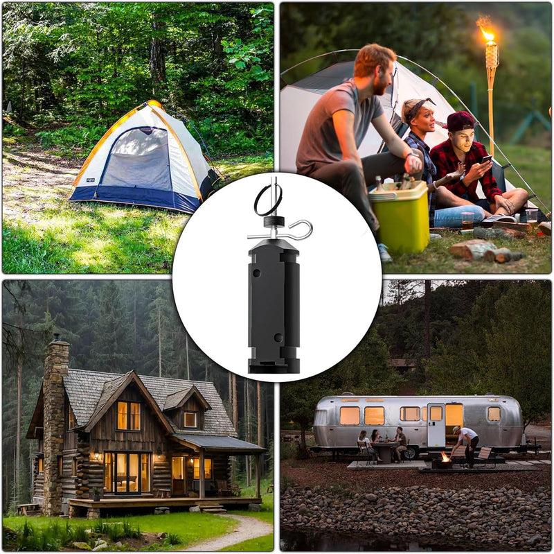 [AUSTRALIA] - 2 Pack Perimeter Trip Alarm with Trip Wire – Outdoor Camping Security Noise Alarm Compatible with 209 Primers for Property & Wildlife Deterrent (Black) 