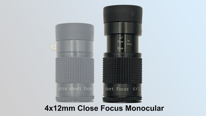 Close-up Monocular Designed for Low Vision Users who are Visually Impaired. Mini-Sized Magnifying Monoculars for Short Distance Viewing (4x12mm-WhiteStyle) 4x12mm