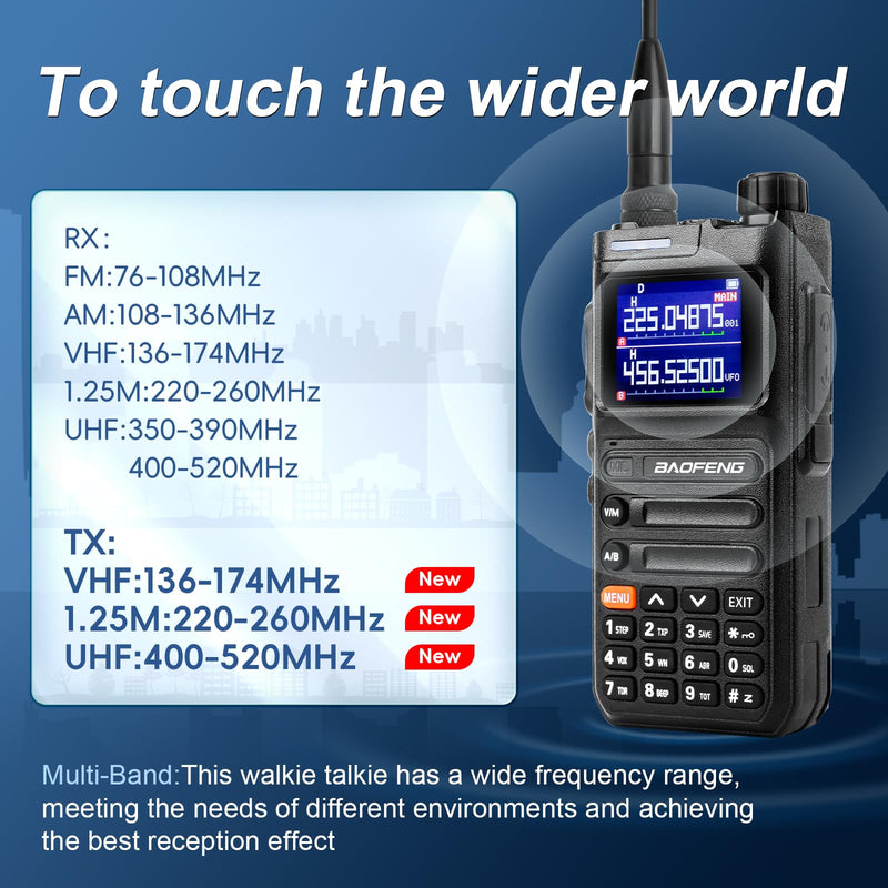 [AUSTRALIA] - BAOFENG UV26 Ham Radio 10W (New Gen 5RM) Long Range Handheld Rechargeable Walkie Talkies with Earpiece, 2500mAh Type-C Battery, 771 & Air/Police Band Antenna, Rapid Two-Way Radios - 1 Pack Full Kit UV26-10Watt-1Pack 