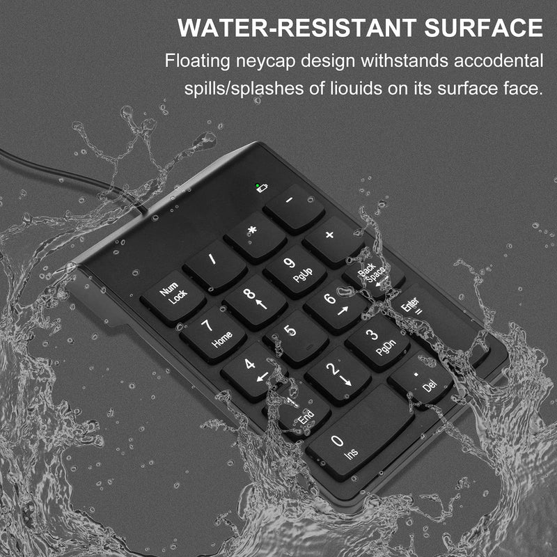 Numeric Keypad for Laptop,18 Key USB Keypad, Numerical Keypad Wired Portable Ultra Slim Mini Numpad External Numbers Keyboard Pad teclado numerico for Laptop PC Computer Desktop Surface pro Notebook
