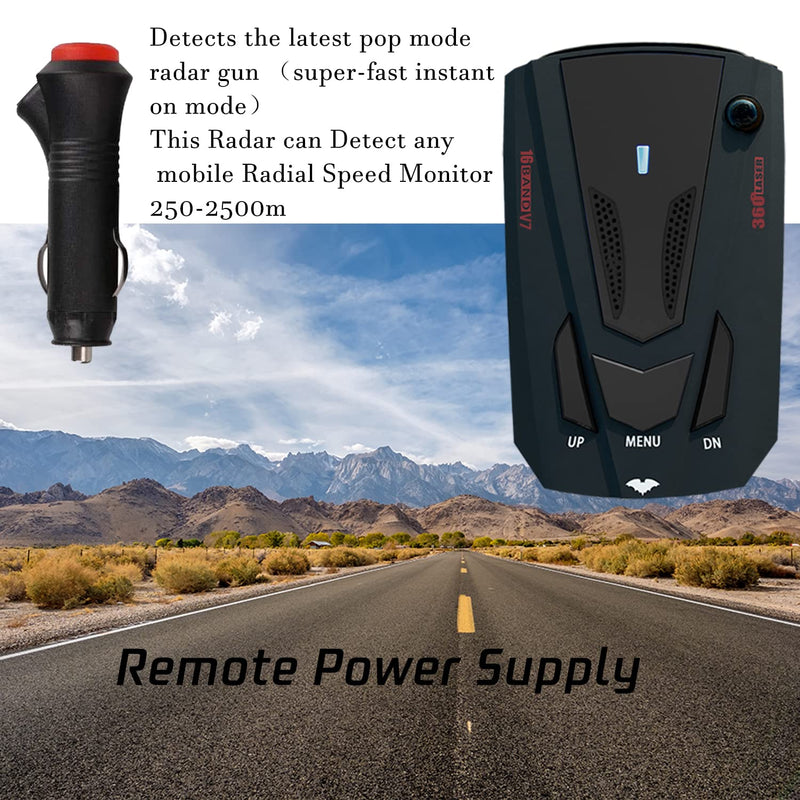 Newly Laser/Radar-Detector for Cars with Led Display, Long Range Detection, Mute Memory, City/Highway Mode, Ideal Gifts for Cars (Black)