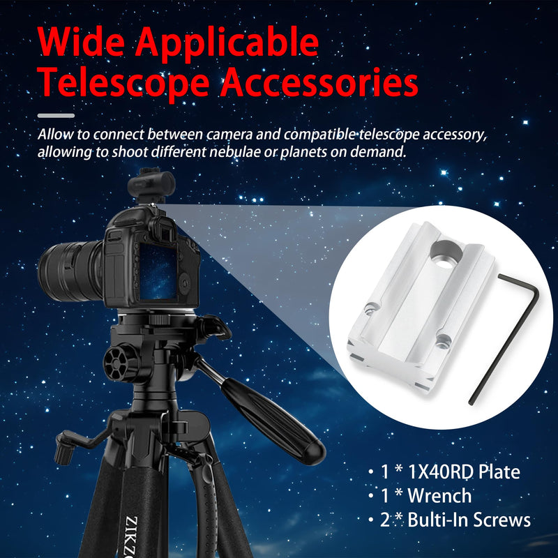 [AUSTRALIA] - Astromania Silver Plate for The Flash Shoe of DSLR Cameras - Mount The 1X40RD Reflex Red Green Dot Sight to DSLR Cameras 
