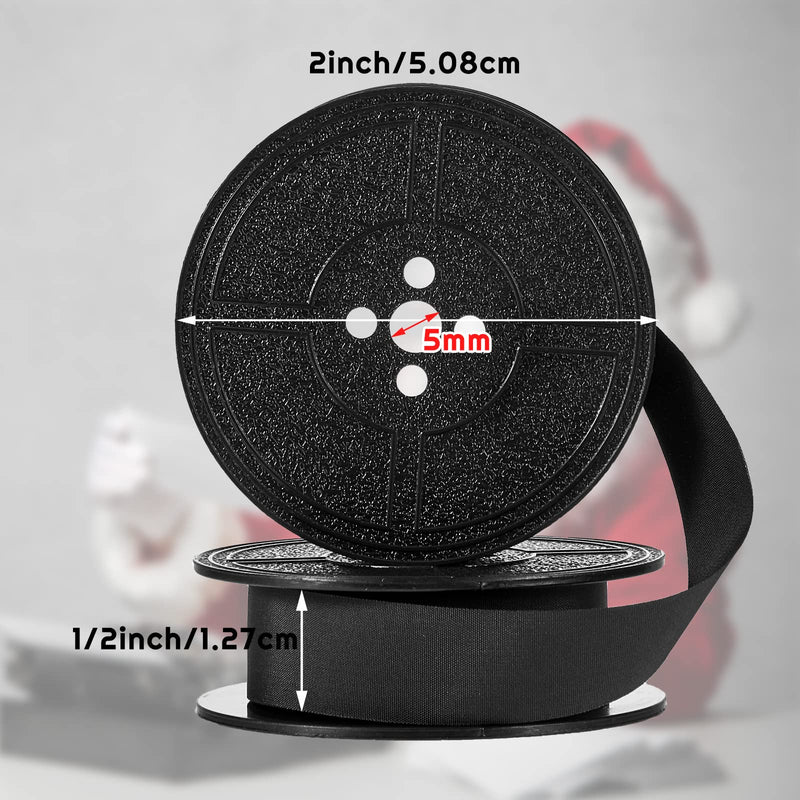 4 Pairs Universal Typewriter Ribbon Twin Spool Typewriter Ribbon Twin Spool Replacement Pack for Most Typewriter (Black) Black