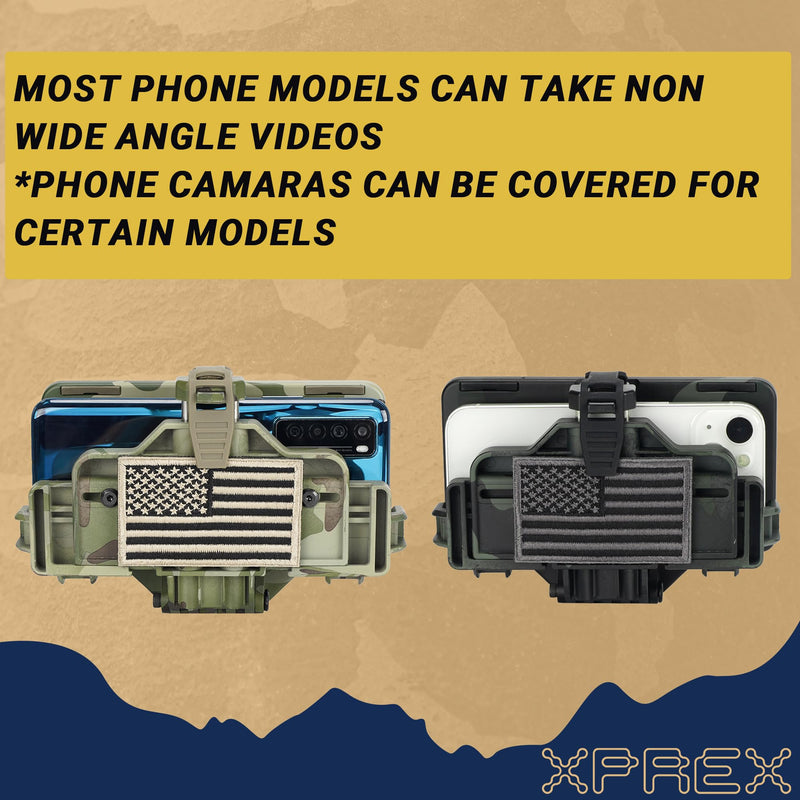 Tactical Phone Holder,MOLLE Phone Chest Mount Holder for 4.7"-7.7" Screens Plate Carrier Phone Mount,Adjust Tactical Gear Plate Carrier Vest Accessories for Tactical,Car,Office Coyote Brown