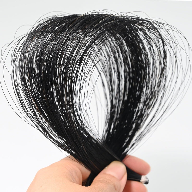 2 Hanks Black Mongolian Horse Hair for Bass Bows 31'' Bass Bow Hair Replacement kit
