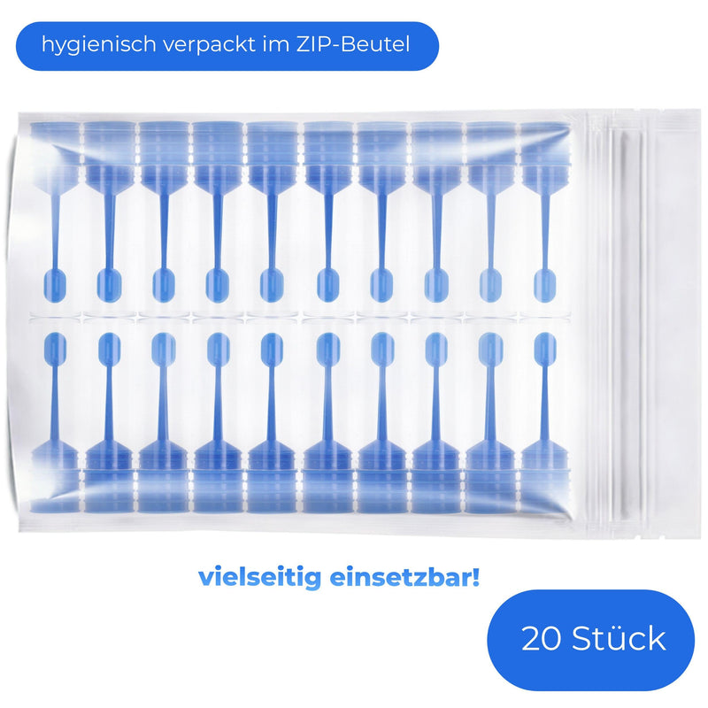 Horn Medical 20 x Examination Tubes, Chair / Waste Tubes, Sample Tube with Spoon