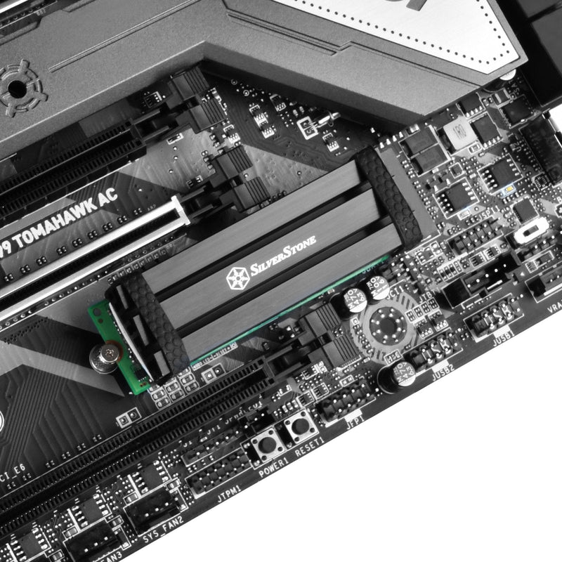 SilverStone Technology Aluminum Alloy Heatsink with Multiple Thermal Pads for PCIE NVME M.2 or SATA M.2 TP02-M2