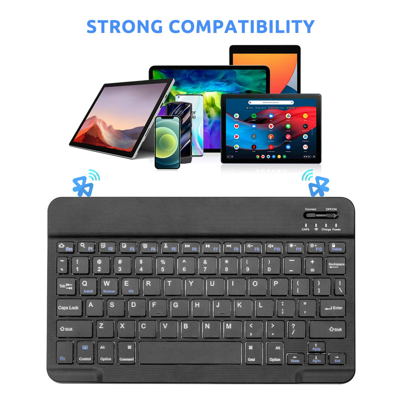 Wireless Keyboard for Surface Go 2 (2020),Universal Slim Portable Bluetooth Keyboard Compatible with Surface Go 2 (2020) Keyboard with Built in Rechargeable Battery,Black