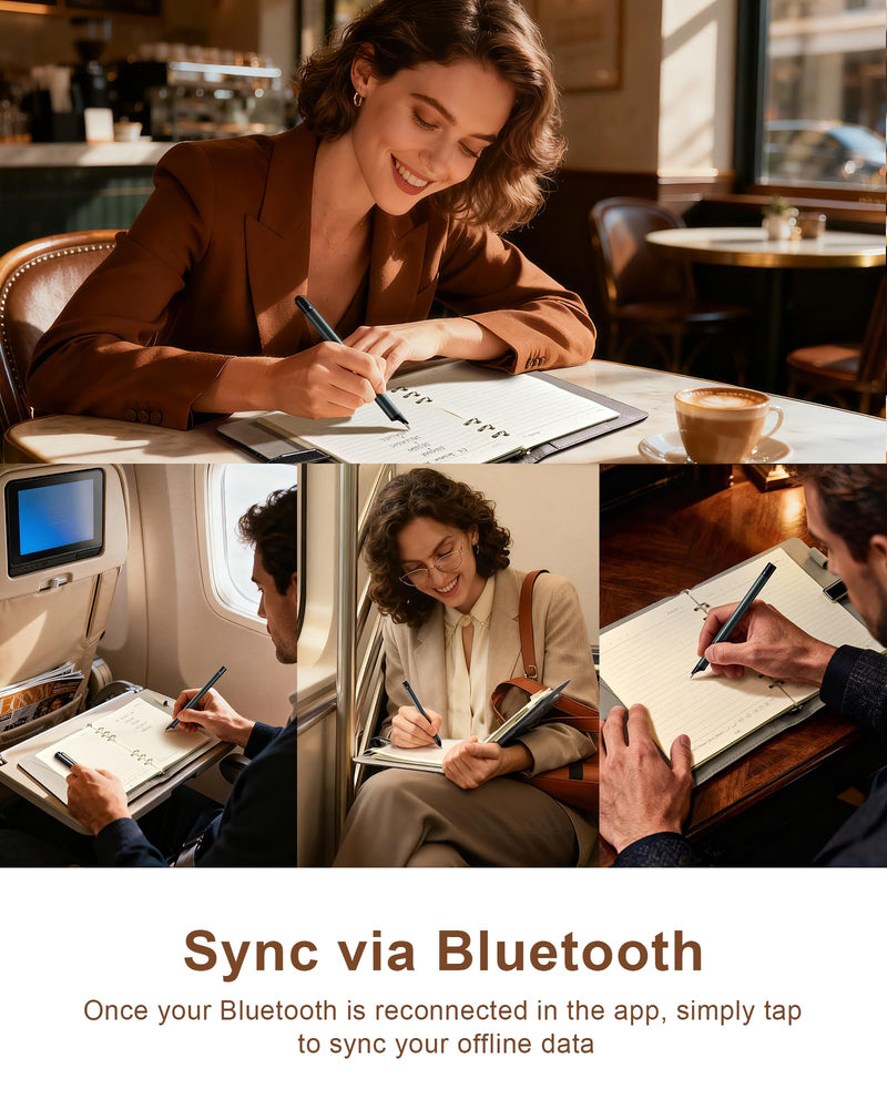 Smart Sync Pen for Note Taking, Digital Notebook with Pen, Enables Synchronized Handwriting, Ocr to Text, Offline Storage, Audio Recording and Note Sharing, Compatible with IOS and Android