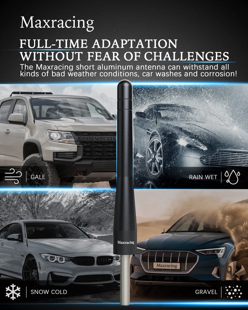 [AUSTRALIA] - MAXRACING Short Aluminum Truck Antenna Compatible with Ford F150 Pickup Truck 1997-2024 