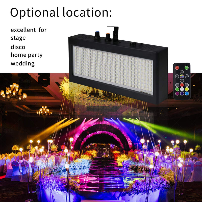 Stage Strobe Light, Super Bright Flash Stage Lighting, Sound Activated and Speed Control RGB Strobe Light, Flash Party Lighting for Wedding, Xmas, Birthday, Club, DJ (270 LED) 270 LED
