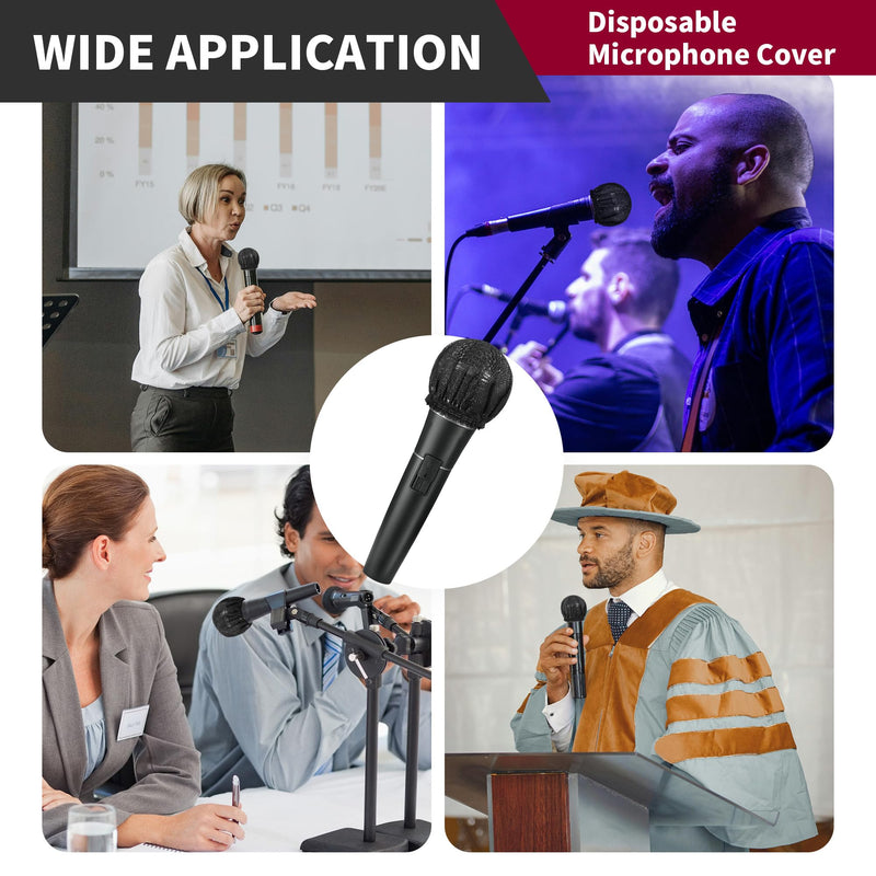 800 Pcs Microphone Cover Disposable, Disposable Microphone Covers Non Woven, Microphone Cover Windscreen Protective Cap for Microphone