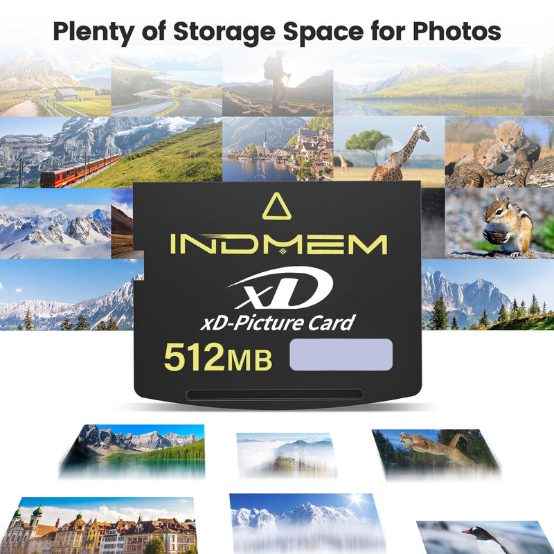 xD-Picture Card 512MB,512MB Xd Flash Memory Cards Compatible with Olympus Fujifilm Old Digital Cameras,Support Panorama Function (Tpye Standard)