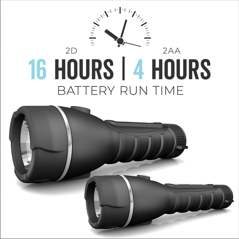 [AUSTRALIA] - Rayovac LED Flashlight 3 Pack, Rubber Grip Flash Light Set with Batteries Included - Perfect for Power Outages, Emergency Situations, Camping, Hiking, Dog Walking (3 Pack) 