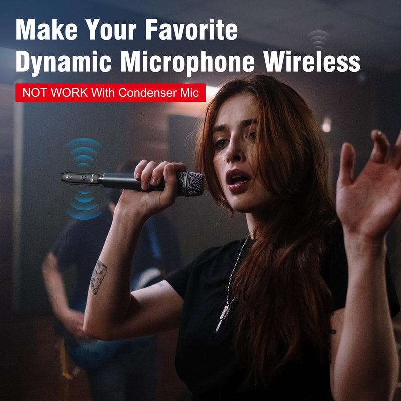 [AUSTRALIA] - 2.4G Wireless Microphone Audio Transmitter and Receiver System Plug-on XLR Mic Adapter 6 Channels for Dynamic Mic, Audio Mixer, PA System, G6 