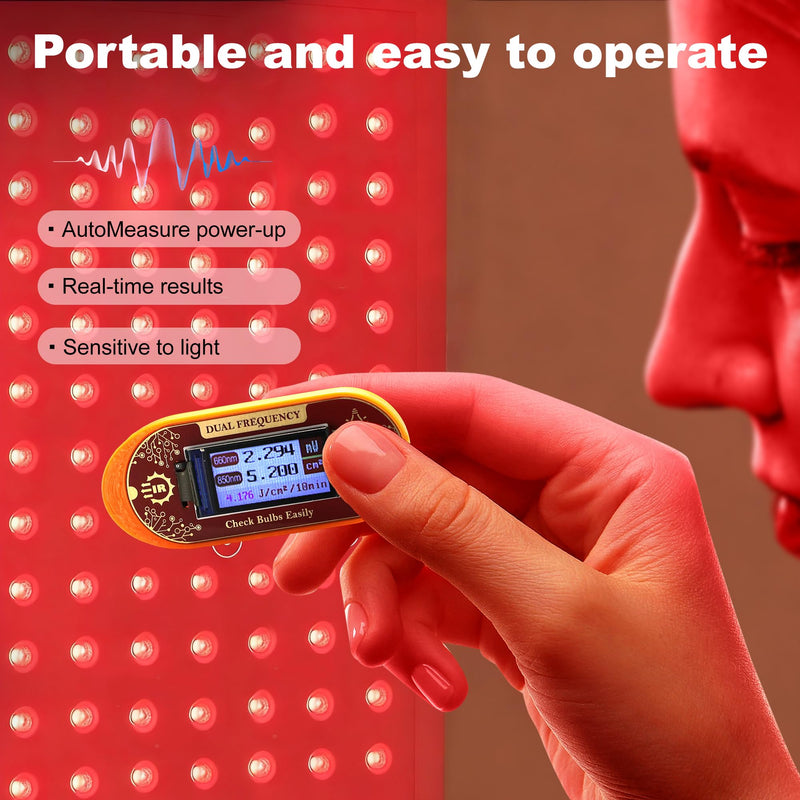 [AUSTRALIA] - 850nm & 660nm Red/NIR Light Irradiance Meter Tester – Professional Dual-Wavelength Radiometer 