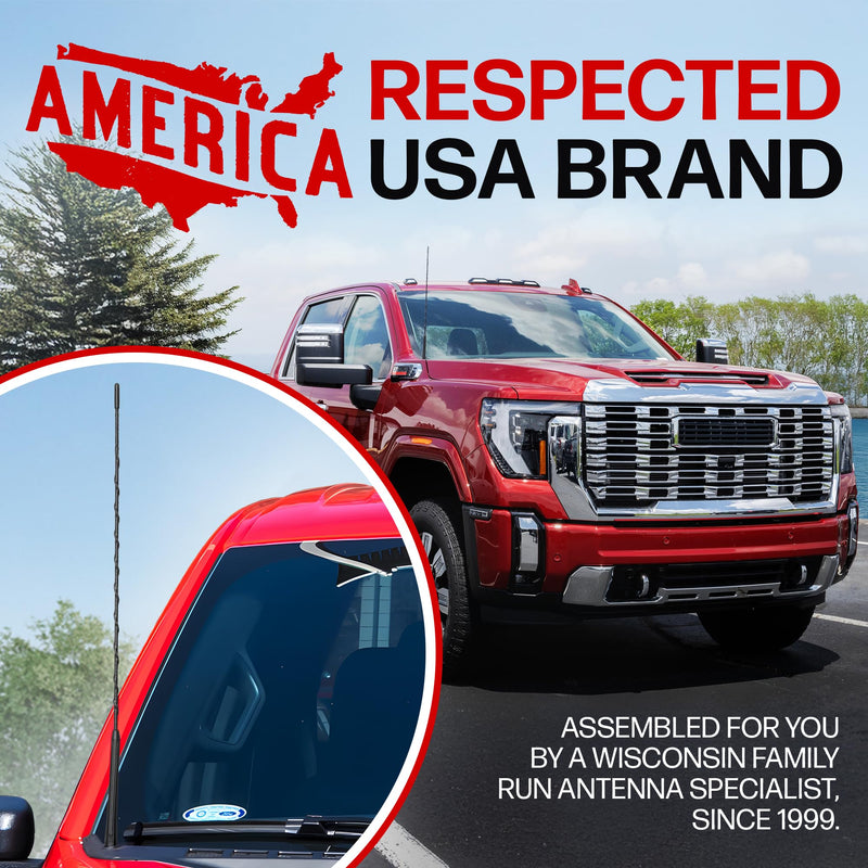 [AUSTRALIA] - Votex 23 Inch TheCatsPajamas Short EPDM Rubber Replacement Antenna for Ford F150, F250, F350, Chevrolet Silverado, GMC Sierra, Jeep Wrangler, Toyota Tacoma, Tundra FJ Cruiser - Car Wash Proof 