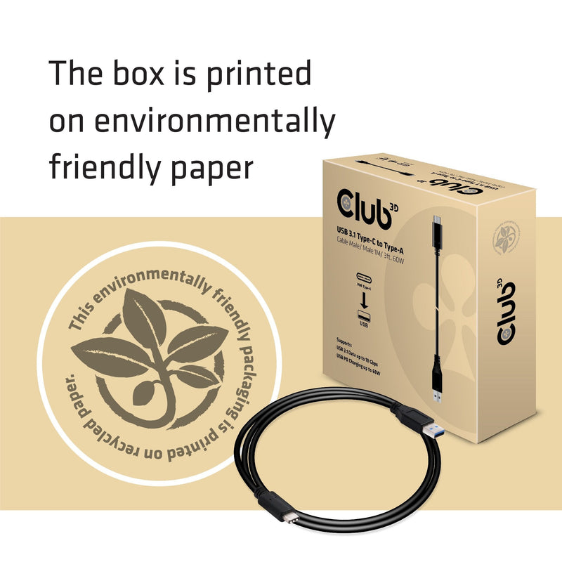 Club3D CAC-1523 USB 3.1 Type-C to USB Type-A Cable TYPE C- TYPE A