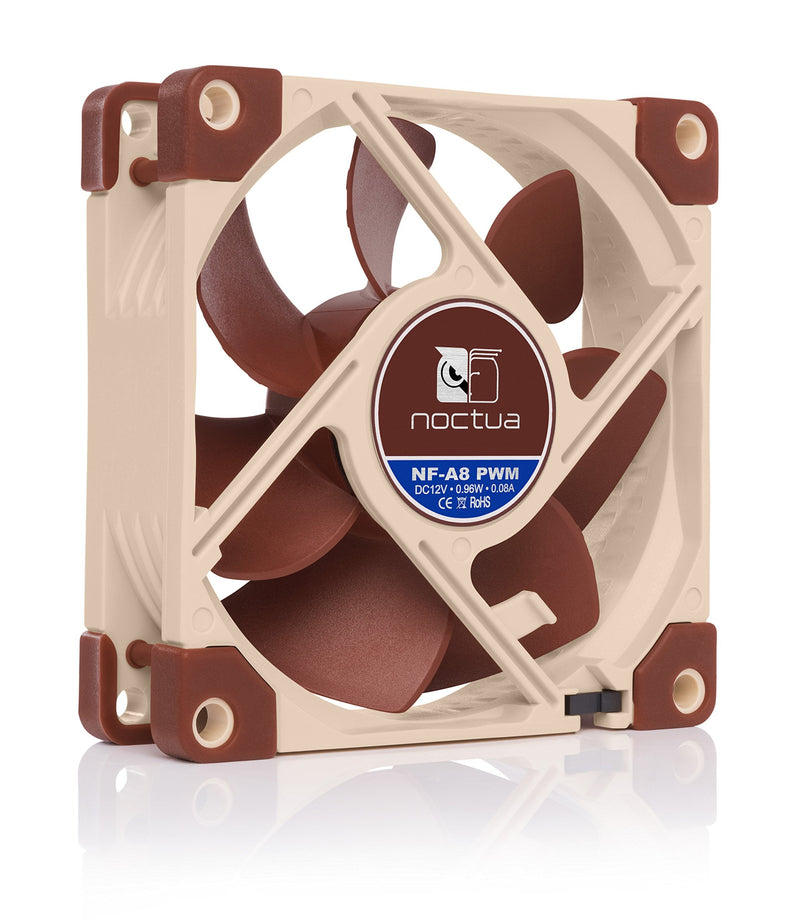 Noctua NF-A8 PWM, Premium Quiet Fan, 4-Pin (80mm, Brown) 80x80x25mm