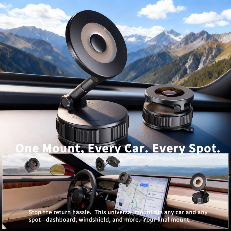 RayLink for MagSafe Car Phone Holder [120LB Suction & 2800gf Magnet] 360° Adjustable for Magnetic Phone Mount Compatible for iPhone 17/16/15/14/13/12 Series