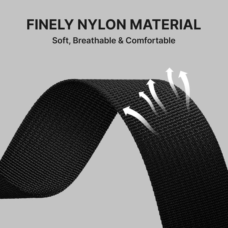 Bandletic 26MM Compatible with Garmin Fenix 8 51mm 7X 6X 5X Watch Band | Quick Fit Nylon Replacement Strap with Magnetic Fidlock Buckle for Fenix 6X Pro/5X PlusR/Instinct 2X/Enduro/Quatix/Tactix Black Medium (6.7"-7.3")