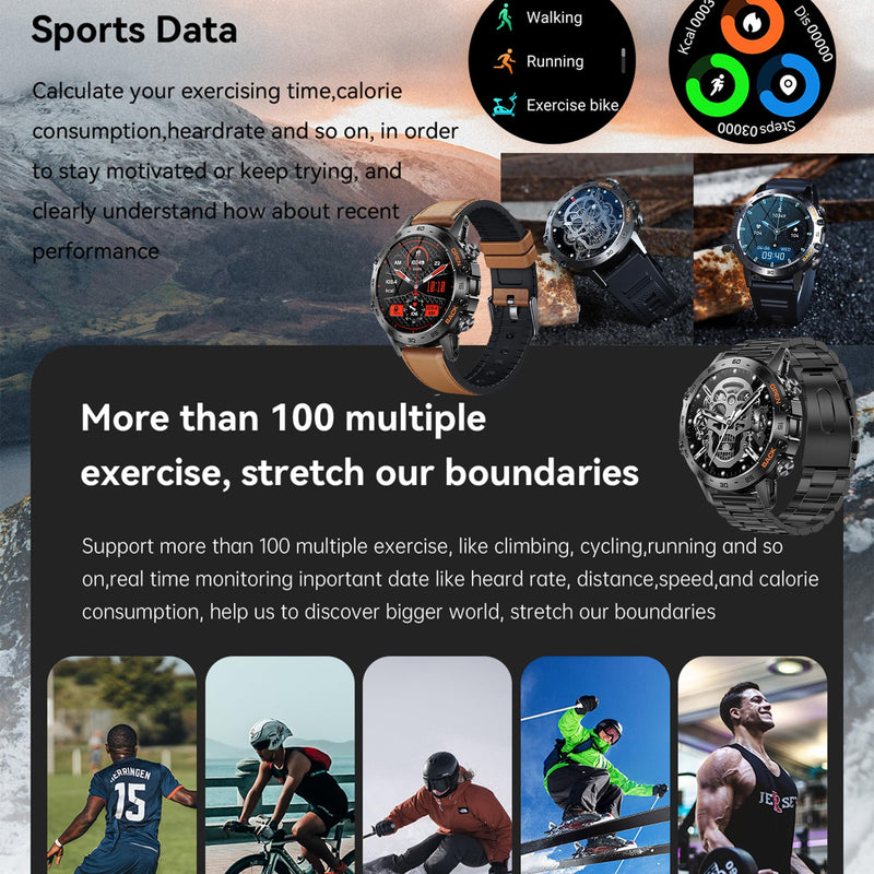 Military Smart Watch for Men(Answer/Dial Calls), Fitness Tracker for Android iPhone, 1.39" Activity Tracker with Heart Rate Sleep SpO2 Monitor, Calorie, 5ATM Waterproof Smartwatch, 3 Straps (Black) Black