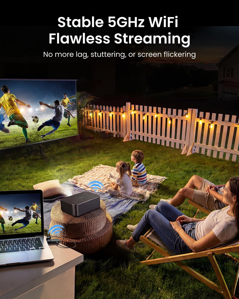 VENTION Mini Wireless HDMI Transmitter and Receiver 165FT/50M,4K Decode 1080P@60Hz Ultra HD Video Output, Plug&Play 5G for Video and Audio to Monitor from Monitor/Projector/TV